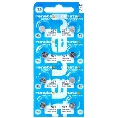 BLISTER DE 8 PILE RENATA 377 SR626SW