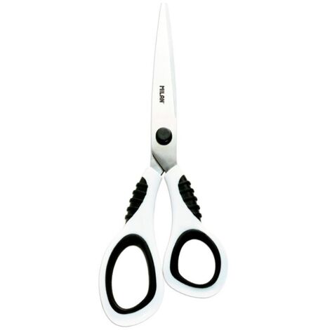 Blister de ciseaux de bureau blancs 20,5cm Milan