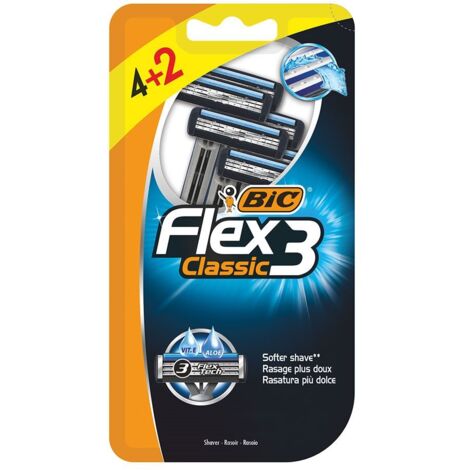 Blister de rasoirs Flex 3 Classic 4 + 2 unités