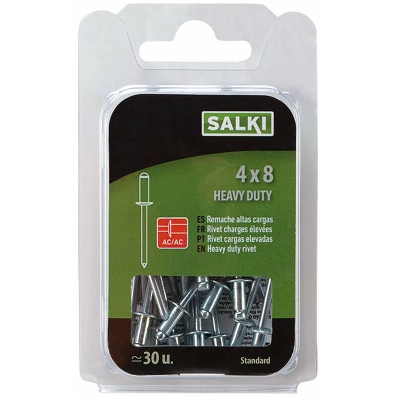 

0354008 - Blister de remache exterior - inox/inox 4 x 8 mm - standard - Salki