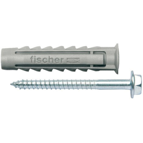 Blíster FISCHER 8 unidades taco nylon SX Plus + tornillo 10x50mm