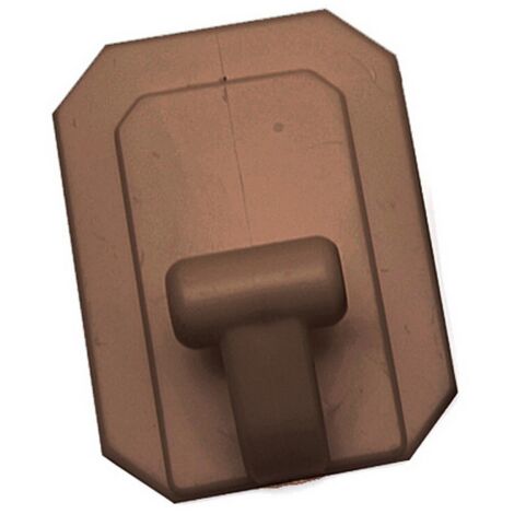 Blister gancio adesivo gigante plast marrone 2 pezzi