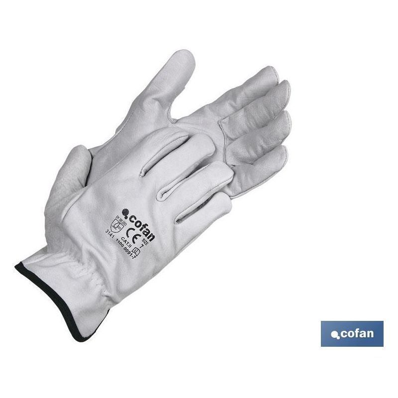 

Cofan - BLISTER GUANTES PIEL VACUNO GRIS T-10