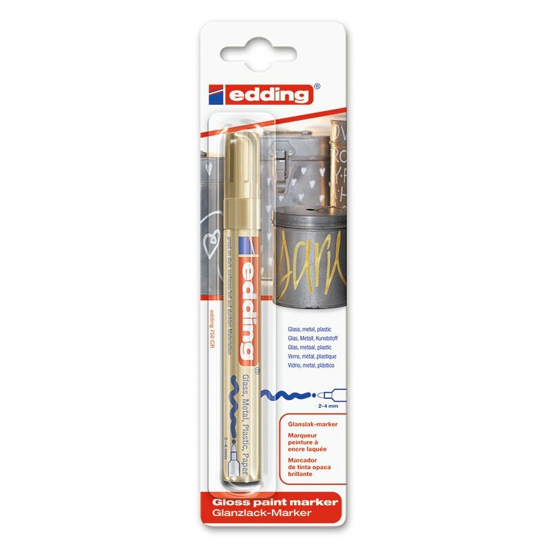

Blister Marcador Perm.Edding 750 Oro