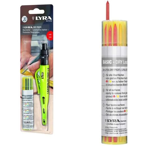 Blister mit 1 LYRA DRY PROFI Bleistift + 1 Etui mit 12 Farbstiften