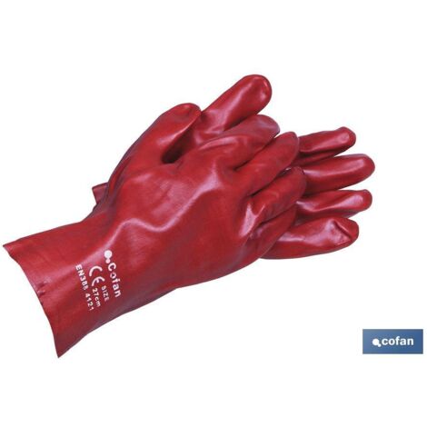 Blister per guanti in PVC rosso 35 cm