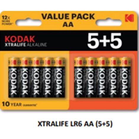 Blister Pilas KODAK ALCALINA XTRALIFE AA LR6 - Blister 5+5