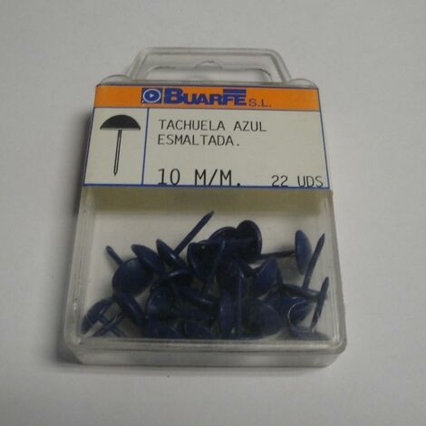 blister tachuela 10mm  varios acabados color tachuela azul acab.tachuela azul