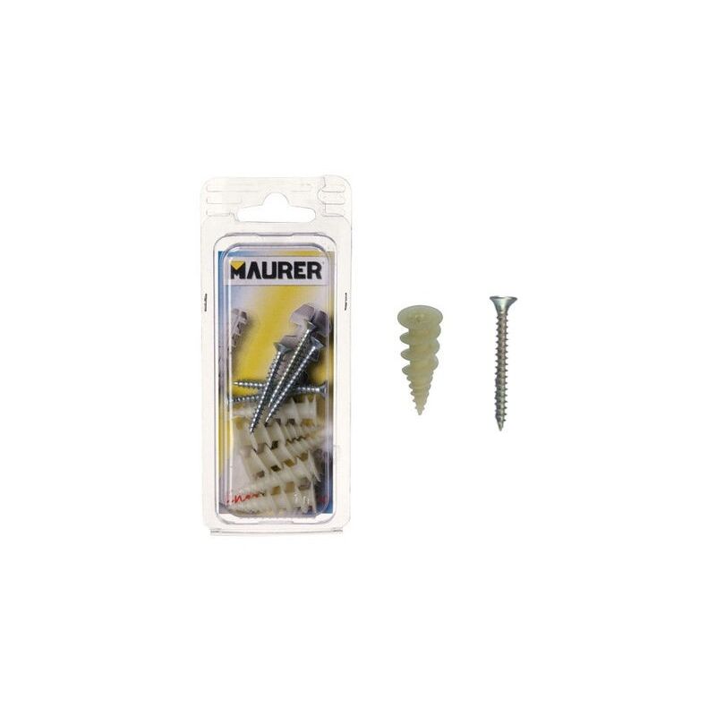 

Taco nylon para carton-yeso con tornillo (5piezas)