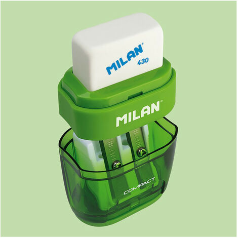 Blister Taille-Crayon-Gomme + 2 Gommes De Rechange Milan