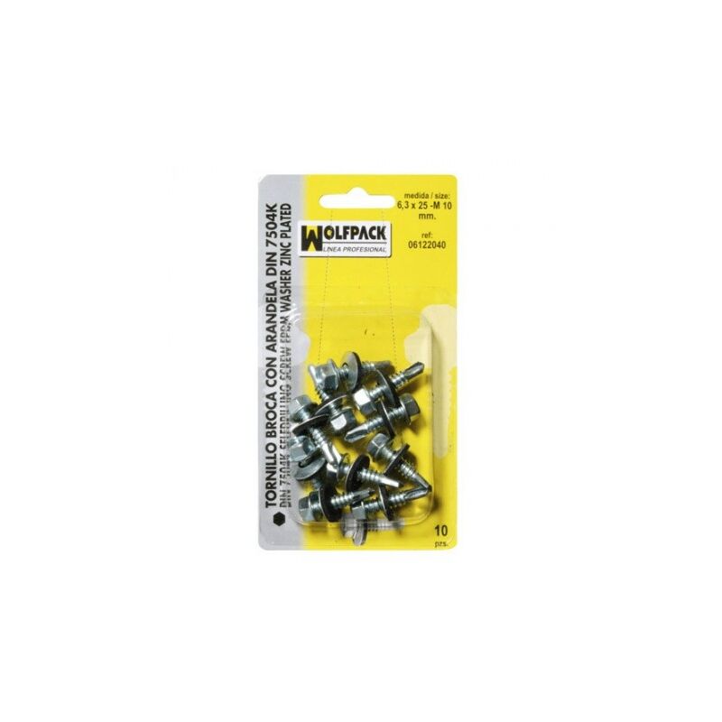 

Tornillo broca 6,3x25-10 mm. (10 piezas)