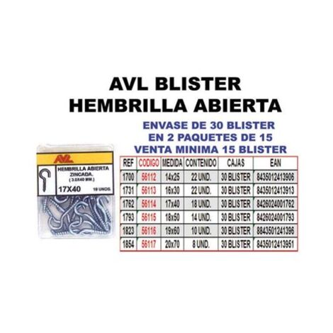 Blisterpackung mit 16 offenen Weibchen 17 x 40 mm