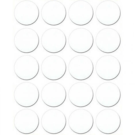 Blisterpackung mit 20 selbstklebenden Schraubverschlüssen. Weiß 13mm 90906