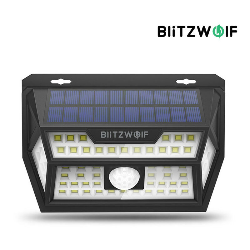 Image of Blitzwolf Bw-Olt1 62Leds Luci solari per esterni Sensore di movimento ad energia solare wireless Luce Carica usb 3 modalità di illuminazione