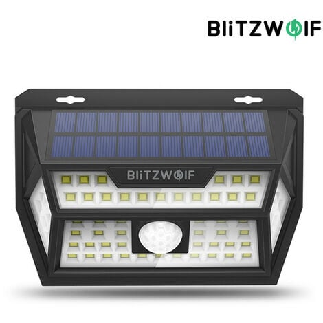 Blitzwolf Bw-Olt1 62Leds Lumières Solaires Extérieures Sans Fil Capteur De Mouvement à énergie Solaire Lumière Usb Charge 3 Modes D'éclairage étanche Pour Mur De Jardin Hasaki Tiga