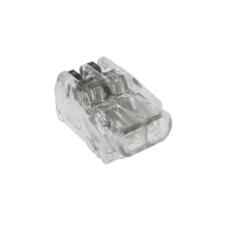 

495 120 - 100 x conector palancas 'mini' 2 entradas - transparente - BLM