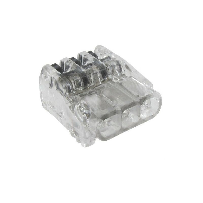 

495130-75 x Conectores palancas 'mini' 3 registros - transparente - BLM