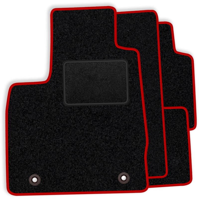 Image of [BLM]NI022 rosso - Set di tappetini in velluto adatti per Nissan Pathfinder III R51 2004-2010 3 porte - finiture rosse