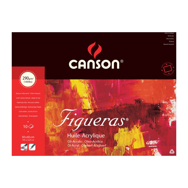 

Canson - BLOC 10 HOJAS PAPEL FIGUERAS OLEO 50 cm X 65 cm 290 GR