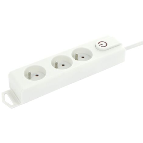 BLOC 3 PRISES INT 1.5M BLANC
