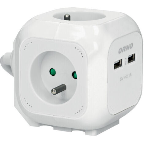 Bloc 4 prises Kubiq. 220-240V + 2xUSB câble 1.4m - SYNBIOZ
