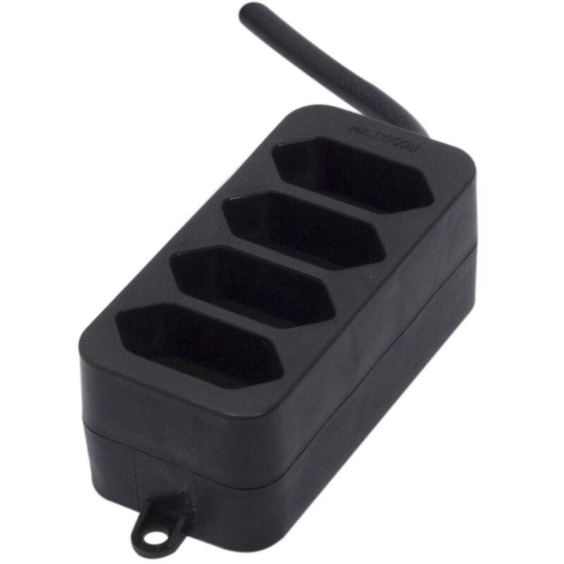 Multiprise type EUR 4x2,5A - 1,5 m - Noir - Chacon