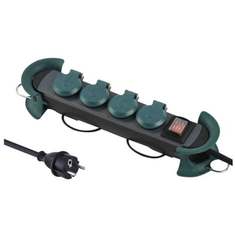 Bloc 4X2P+T avec interrupteur 3G1.5 4m - ELECTRALINE