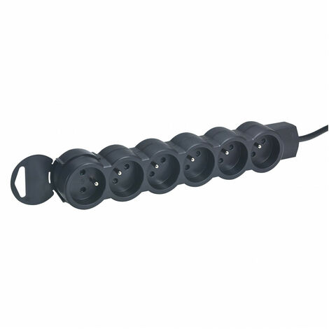BLOC 6 PRISES 2P+T 1,5M NOIR LEGRAND 050261