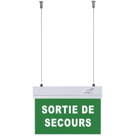 Bloc autonome d'éclairage de sécurité avec panneau "SORTIE
