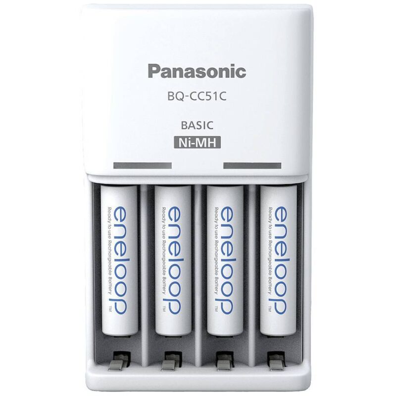 Bloc chargeur NiMH avec accus Panasonic Basic BQ-CC51 + 4x eneloop aaa