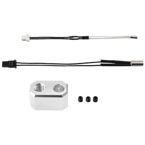 Bloc chauffant en aluminium + tige chauffante + fil thermique pour extrudeuse Prusa i3