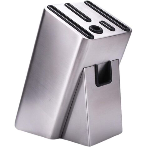 Bloc Couteaux Vide en Acier Inoxydable, Porte Couteaux De Cuisine Magnétique Bloc Couteaux Et Ciseaux pour Tous Les Couteaux