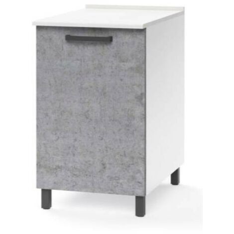 Bloc cuisine gris béton 1 porte Cm 60x50xH 85