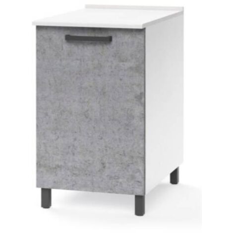 Bloc cuisine gris béton 1 porte Cm 60x50xH 85