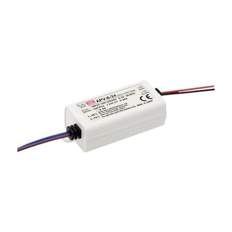 BLOC D'ALIMENTATION À DÉCOUPAGE LED TRANSFORMATEUR POUR LED À TENSION CONSTANTE MEAN WELL APV-8-12 8 W (MAX) 0 - 0.67 A