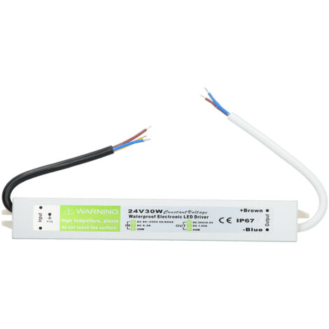 Bloc d'alimentation LED étanche 30W AC90-250V, transformateur DC24V mince pour éclairage