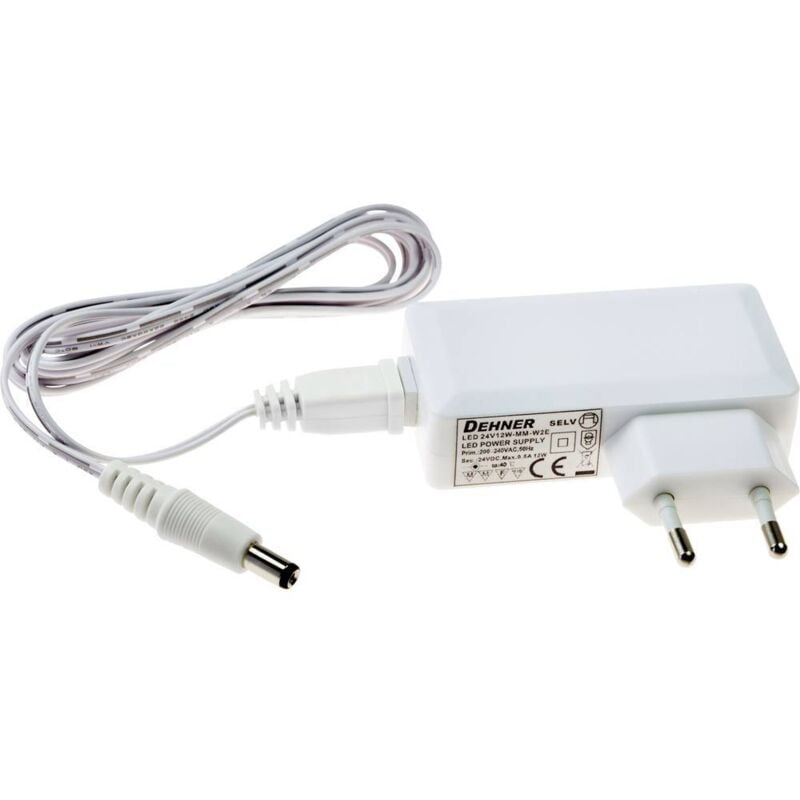 Led 12V24W-MM-W2E Transformateur pour led à tension constante 24 w 2 a 12 v/dc homologué pour les meu - Dehner Elektronik