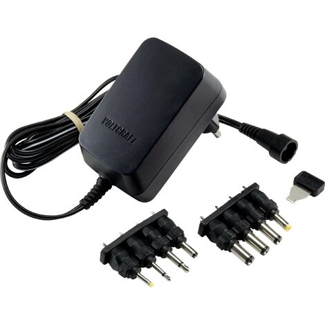 Bloc d'alimentation réglable VOLTCRAFT VC-11258690 3 V/DC, 4.5 V/DC, 5 V/DC, 6 V/DC, 7.5 V/DC, 9 V/DC, 12 V/DC 1 A 12 W