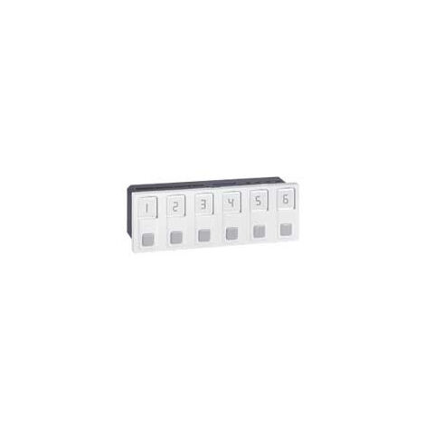 Bloc d'appel 6 directions Mosaic 6 modules alimentation incorporée 127V ou 230V 50Hz ou 60Hz LEGRAND 076655
