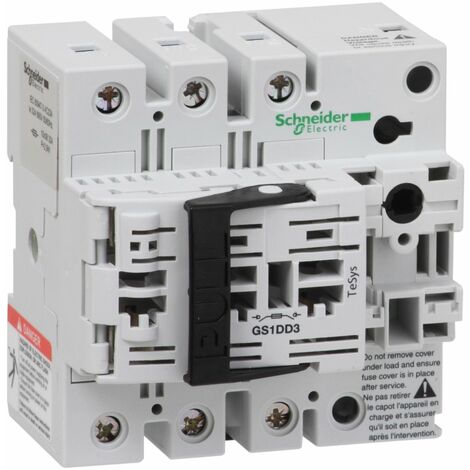 Bloc de base interrupteursectionneur fusible GS1 3P 3 F NFC 32 A - GS1DD3