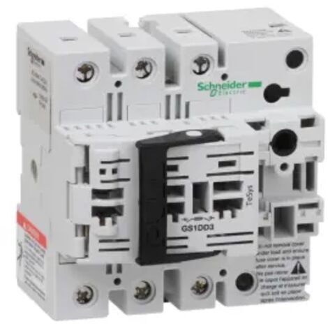 Bloc de base interrupteursectionneur fusible GS1 3P 3 F NFC 32 A - GS1DD3