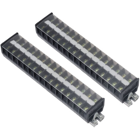 Bloc de Borne Double Rangée 30A 660V, 15 Pôles pour Éclairage Public et Distribution Électrique