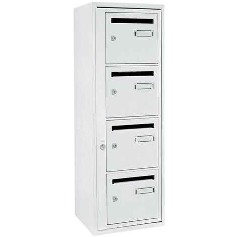 Bloc de bo√Ætes aux lettres int√©rieurs type Languedoc standard 8 cases B8 coloris gris anthracite 7016