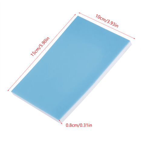 Bloc de caoutchouc coloré pour tampons personnalisés DIY (bleu et blanc)