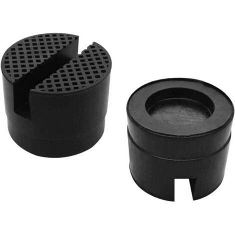 Bloc de Caoutchouc pour Tampon Cric 2 Pièces Jack Pad Universel pour Crics de Levage Hydraulique Auto 5cm