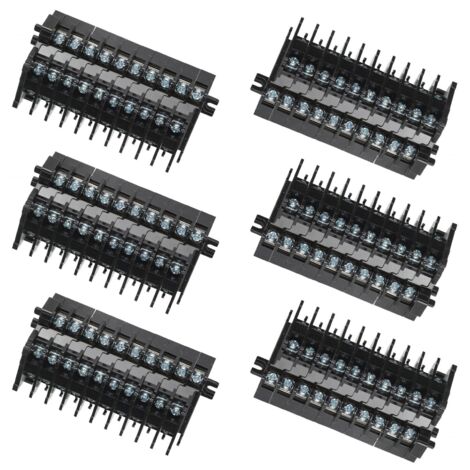 Bloc de connexion à vis double couche TBD-10 pour rail DIN, cuivre 10A/600V, connexion électrique fiable