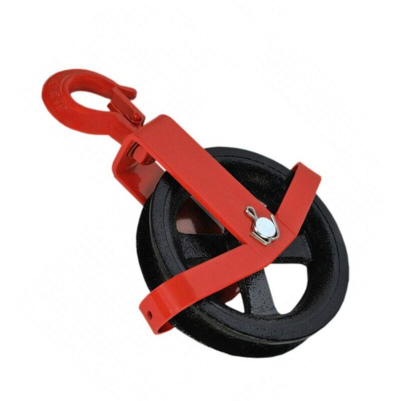 Roue dentée 125 mm avec crochet bloc d'échafaudage de grue à poulie