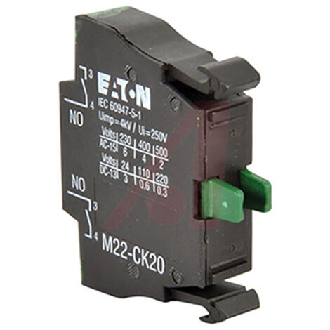Bloc de contacts Eaton série Eaton Moeller, 220 V dc, 240V c.a. ( Prix pour 1 )