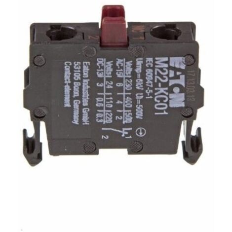 Bloc de contacts Eaton série Eaton Moeller, 240V ( Prix pour 1 )