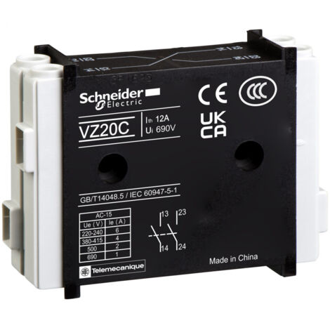 bloc de contacts - tesys vario - 1f retardé - 1o avancé - schneider electric vz7
